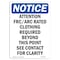Signmission OSHA Notice, 7" Height, Attention Frc Arc Rated Clothing Sign, 7" X 5", Portrait OS-NS-D-57-V-10203 - alternate 1